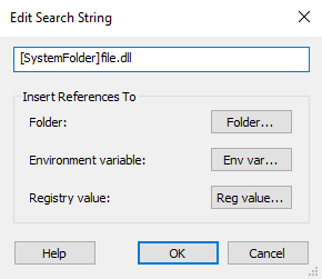 Edit Search String Dialog