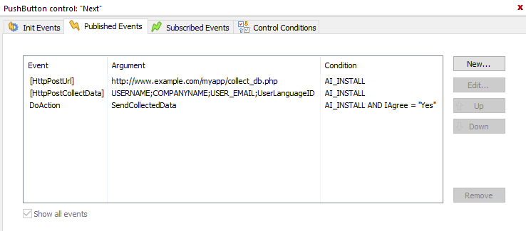 Control Events Control Events