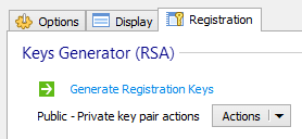 Generate Registration Keys Generate Registration Keys