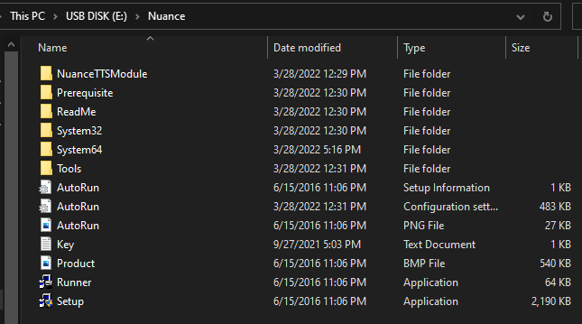 Main installer folder