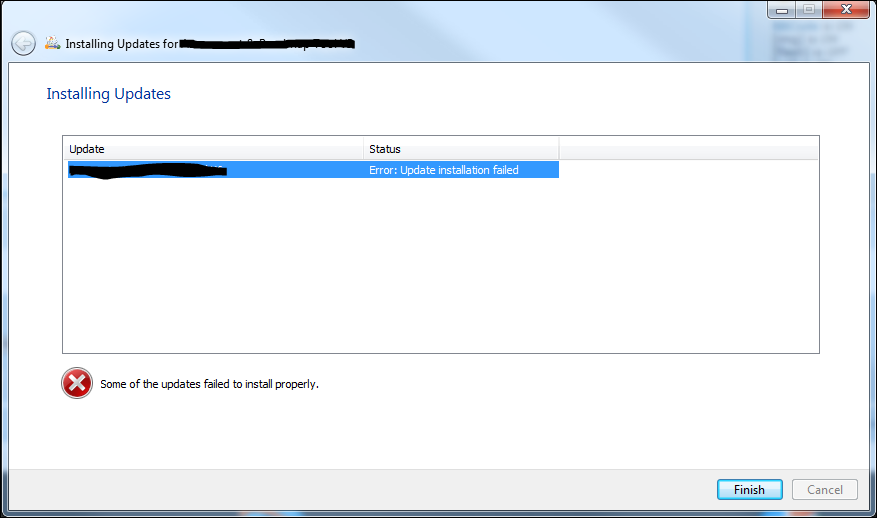 Screenshot updater error
