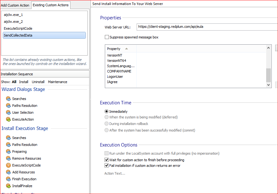 User data config