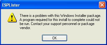 Error message at the end of deinstalling