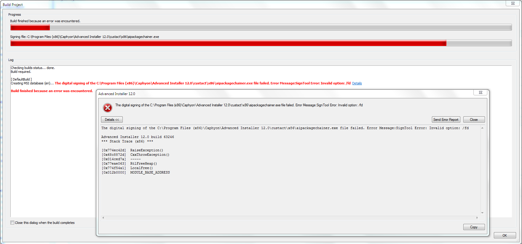 Advanced Installer - Build Error.png