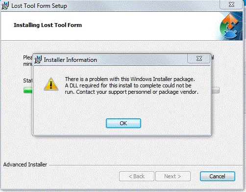 Error message