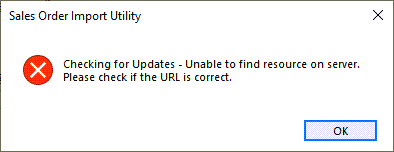 Update Error Message