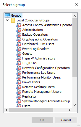 Group Picker Dialog Group Picker Dialog