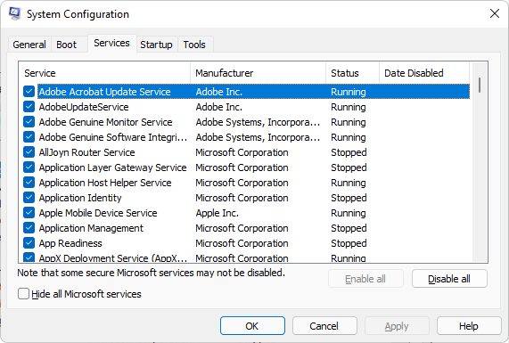 MS Configuration Utility MS Configuration Utility