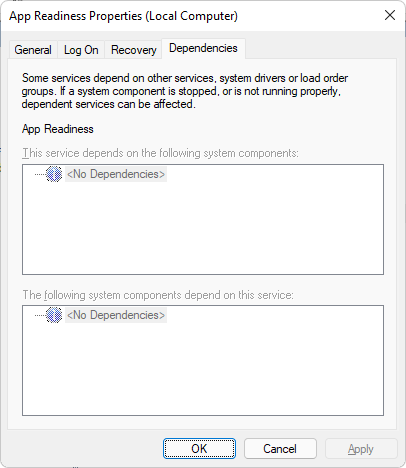 Service Properties and Settings